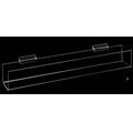 Acrylic Slatwall Trough Shelf Display (23"x3"x3")